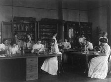 Girls in a science laboratory at Eastern High School, Washington, D.C., (1899?). Creator: Frances Benjamin Johnston.
