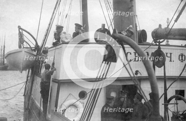 The Sailing Ship "Saint Martyr Foka", 1912. Creator: Nikolay Vasilyevich Pinegin.