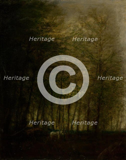 Wagon in the Woods, 1880-1900. Creator: Ladislav Mednyanszky.