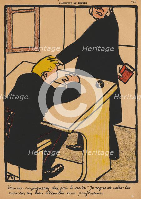 Crimes and Punishments XVII, 774: You shall conjugate , 1871. Creator: Félix Vallotton (French, 1865-1925).