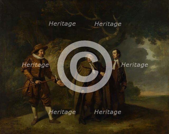 Parsons, Bransby, And Watkyns In A Scene From Lethe, 1766.  Creator: Johan Zoffany.