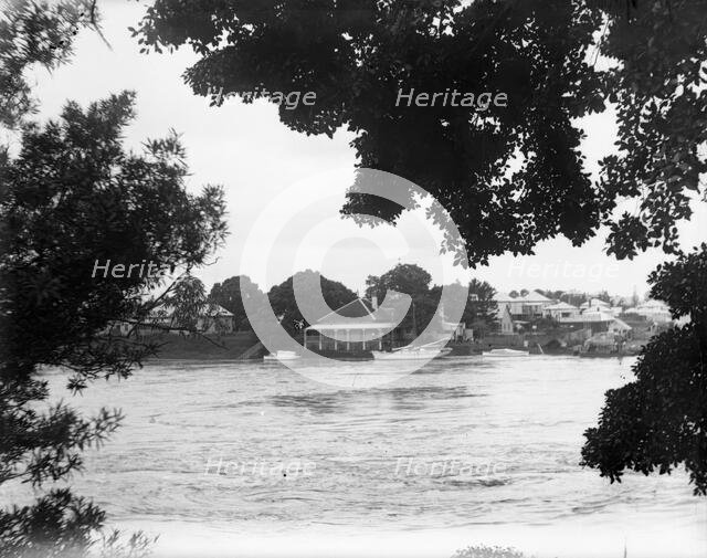 River in flood, (Brisbane?), c1900s. Creator: Robert Augustus Henry L'Estrange.