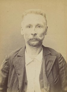 Lapointe. Nicolas, Céleste. 45 ans, né à Marbach (Alsace-Lorraine). Cordonnier. Anarchiste..., 1894. Creator: Alphonse Bertillon.