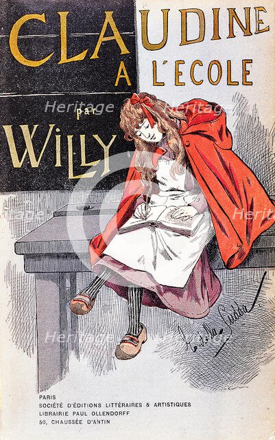 Cover of "Claudine à l’école" by Willy, 1900. Creator: Della Sudda, Emilio (1868-1924).