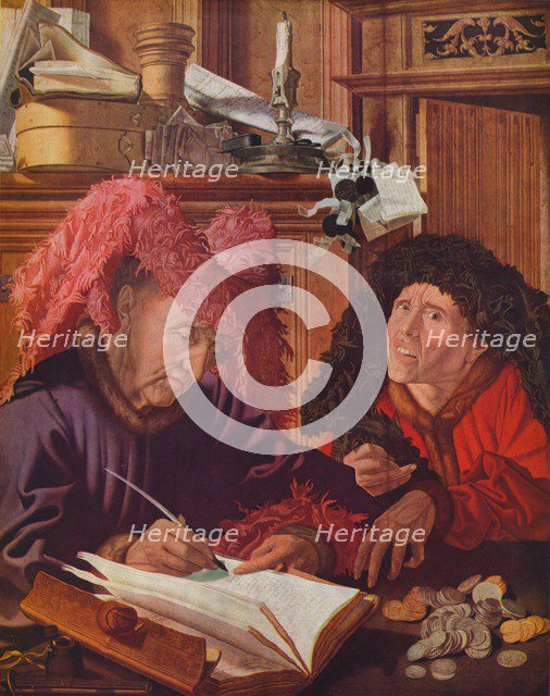 'Two Bankers or Usurers', c1540, (1939). Artist: Marinus van Reymerswaele.