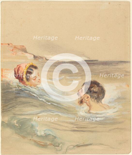 Male and Female Bathers. Creator: Alfred Grevin.