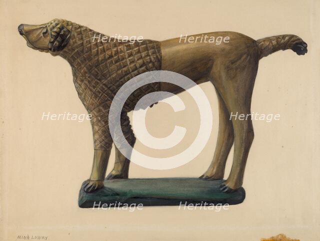 Poodle, c. 1937. Creator: Mina Lowry.