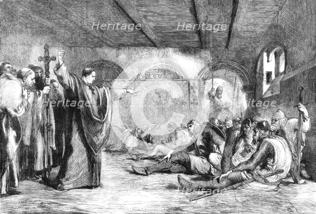 The Conspirators in the private apartments of Thomas A'Becket shortly before his murder..., 1862. Creator: Unknown.