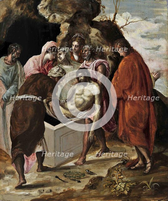 The Entombment of Christ, c1570. Creator: El Greco, Dominico (1541-1614).