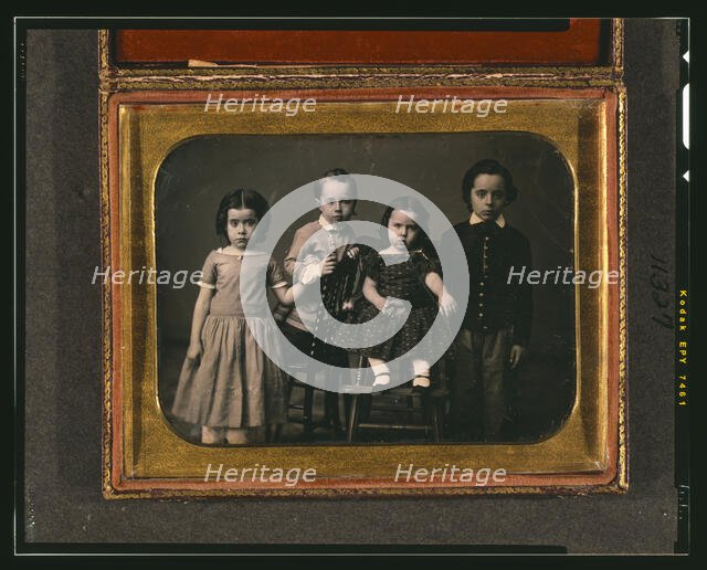 Lizzie, John, Annie, and Mitchell McAllister, Dec. 5., 1851. Creator: Marcus Aurelius Root.