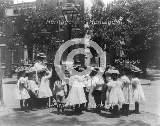 2nd Division grade school pupils examining mail box, Washington, D.C., (1899?). Creator: Frances Benjamin Johnston.
