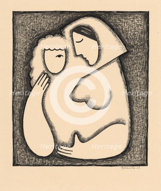 Girl's head, 1938. Creator: Mikulas Galanda.