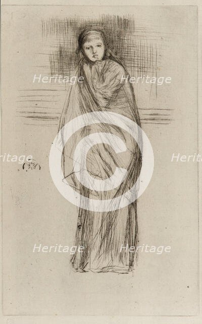 Draped Model, 1870. Creator: James Abbott McNeill Whistler.