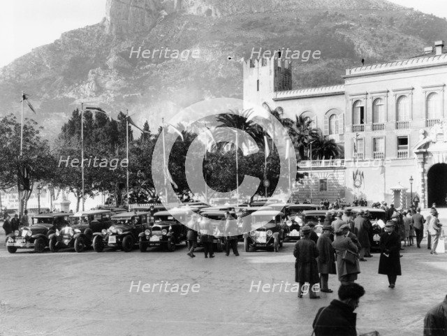 The Finish of the Monte Carlo Rally, 1929. Artist: Unknown