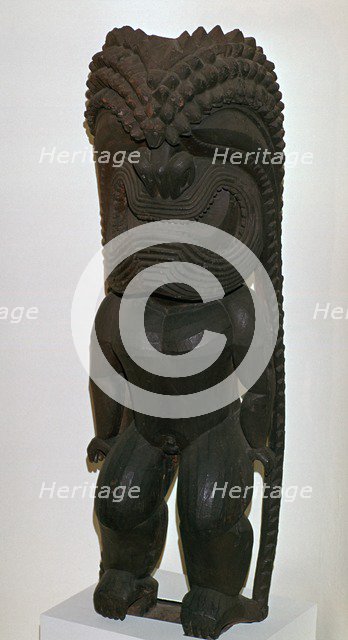 The Hawaiian war-god Kukailimoku from Polynesia, 19th century. Artist: Unknown