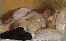 Natalia Nordman Sleeping, 1900s. Artist: Repin, Ilya Yefimovich (1844-1930)