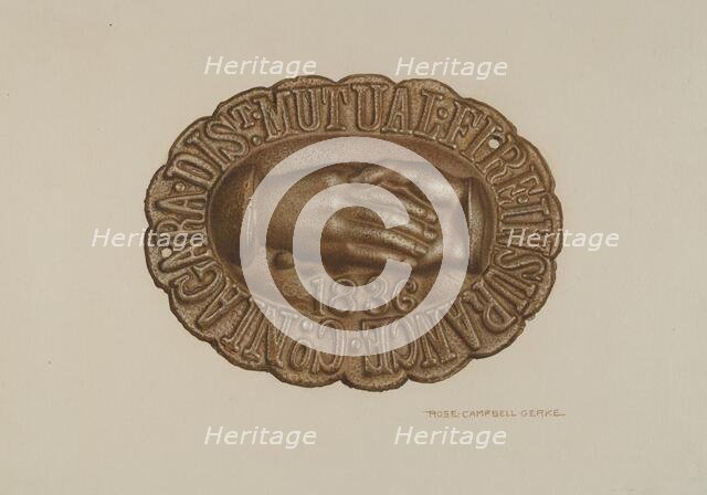 Firemark, c. 1940. Creator: Rose Campbell-Gerke.