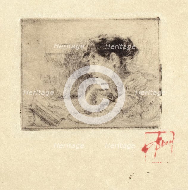 Girl Reading, 1883. Creator: Robert Frederick Blum.