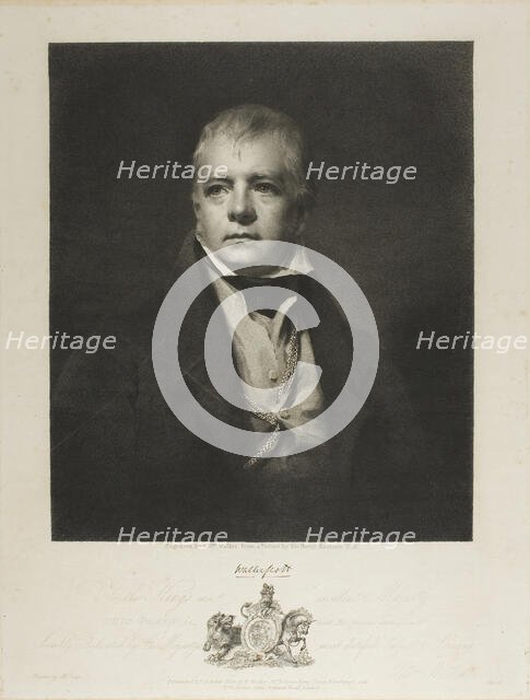 Sir Walter Scott Bart, 1826. Creator: William Walker.