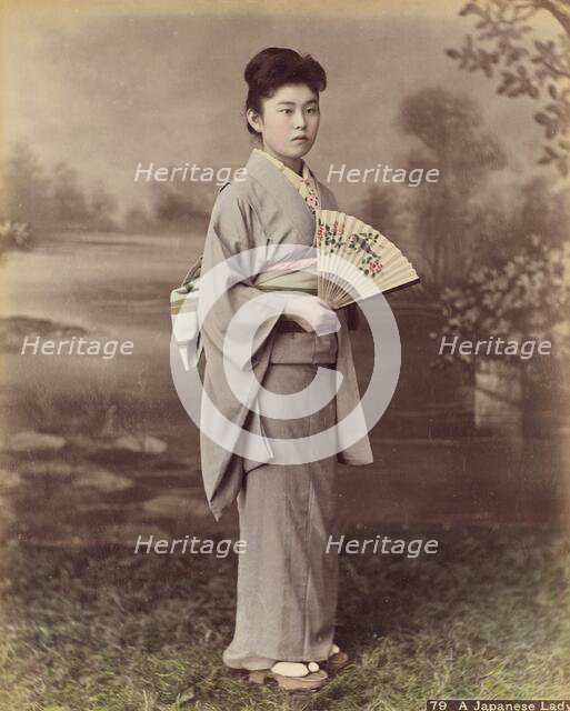 A Japanese Lady, 1870s-1890s. Creator: Kusakabe Kimbei.