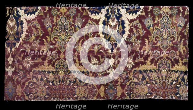 Portion of a Carpet, Turkey, 1575/1625. Creator: Unknown.