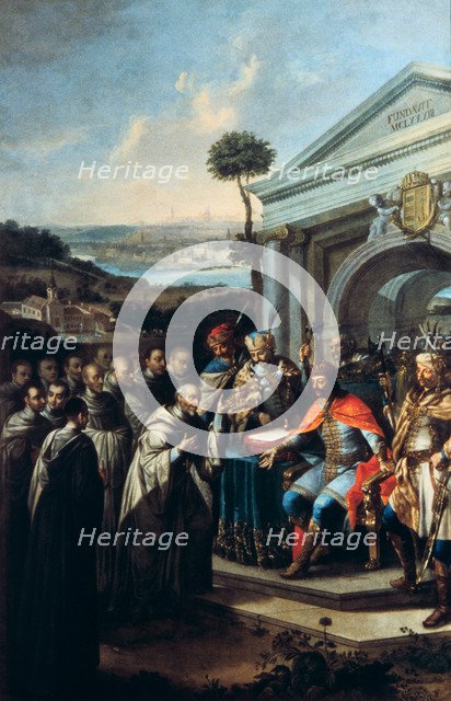 Bela III founding the Cistercian monastery at Szentgotthard in 1183 (1795-1796). Artist: Istvan Dorfmeister