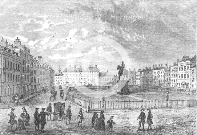 Leicester Square, c1750 (1897). Artist: Unknown.