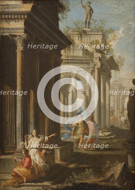 Classical Buildings with Columns, late 17th-early 18th century. Creator: Alberto Carlieri.