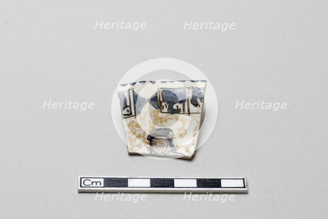 Fragment of a molded vessel, Saljuq period, early 13th century. Creator: Unknown.