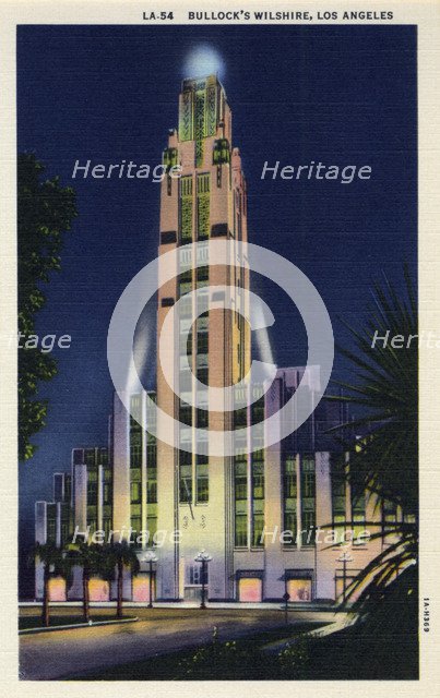 Bullock's Wilshire, Los Angeles, California, USA, 1931. Artist: Unknown