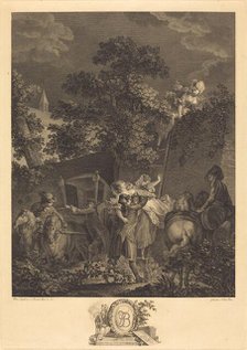 L'enlevement nocturne, 1780. Night Abuction. Creator: Nicolas Ponce.