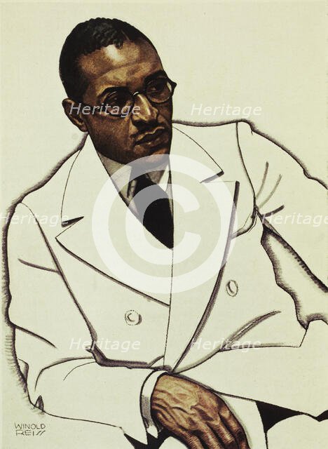 Charles S. Johnson, 1925. Creator: Winold Reiss.