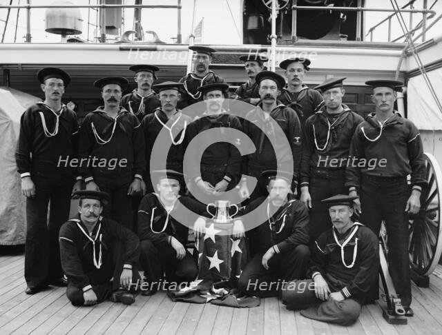 U.S.S. San Francisco, a group of sailors, between 1890 and 1901. Creator: Unknown.