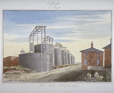View of gas works in Pocock Street, Southwark, London, 1826. Artist: G Yates