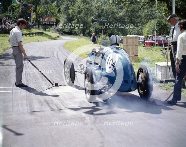 A vintage car at Prescott race track, Gloucestershire. Artist: Unknown
