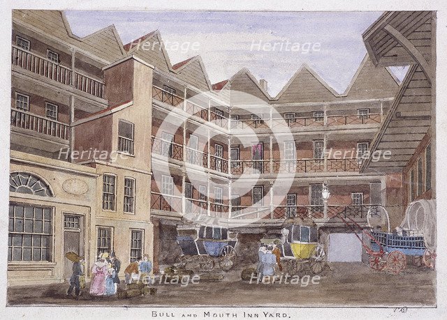 Bull and Mouth Street, London, 1806. Artist: Valentine Davis