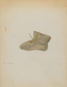 Infant's Boots, c. 1937. Creator: Sara Garfinkel.