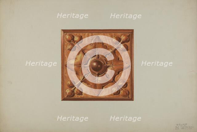 Mantel Carving, 1939. Creator: Michael Riccitelli.