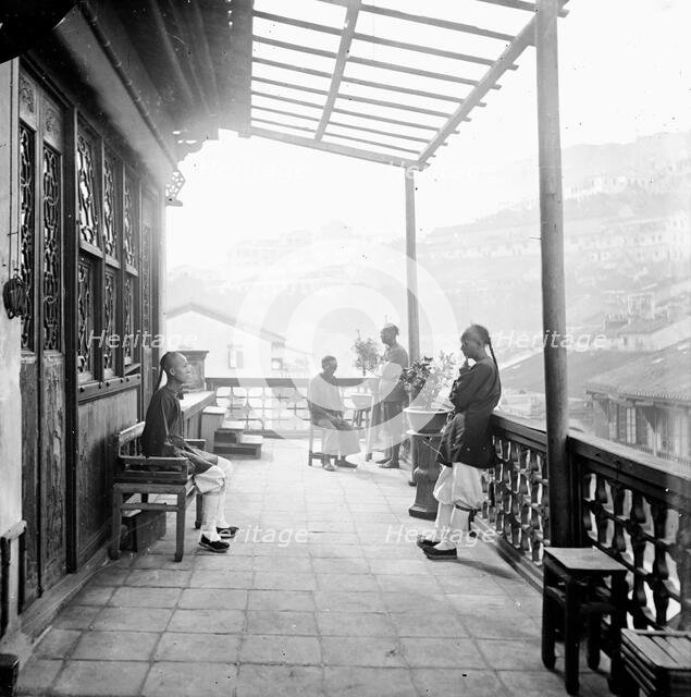 Chinese tea-house, Hong Kong, 1868-1871. Creator: John Thomson.