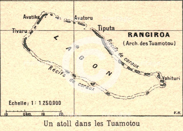 ''Un atoll dans les Tuamotou; Les Terres Du Pacifique', 1914. Creator: Unknown.