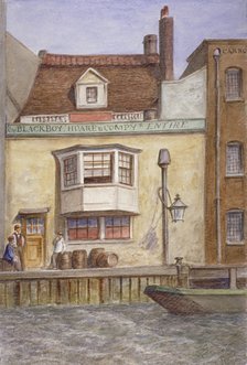 The Black Boy Inn, St Katherine's Way, Stepney, London, c1865. Artist: JT Wilson