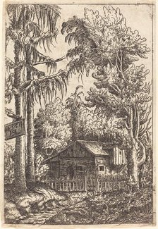 Landscape with View of a Farmer's Cottage, 1551. Creator: Hans Sebald Lautensack.