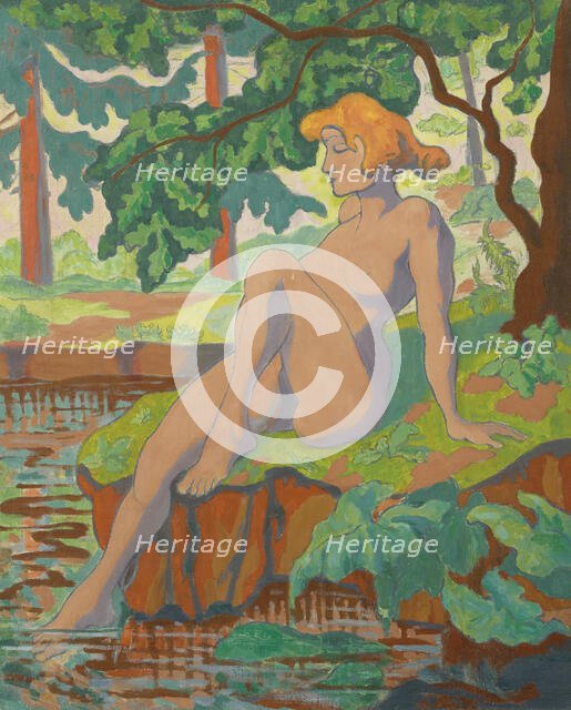 Bather dipping her foot, c1900. Creator: Ranson, Paul Elie (1864-1909).