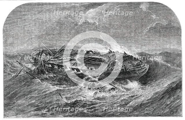 Wreck of an Indiaman - from a Picture by Mr. Daniell, 1850. Creator: Whymper.