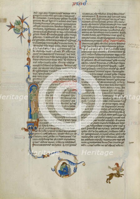 Initial I: Jeremiah; Abbey Bible, about 1250-1262. Creator: Unknown.