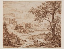 Pastoral Landscape with Figures, c.between 1650 and 1675. Creator: Claude Lorrain.