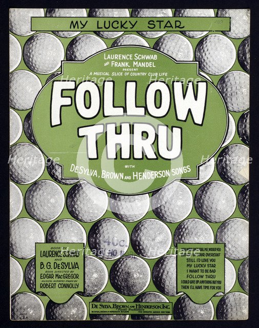 Sheet music cover, Follow Thru, American, 1928. Artist: Unknown