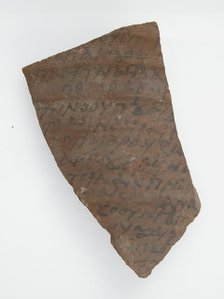 Ostrakon with a Letter, Coptic, 600. Creator: Unknown.