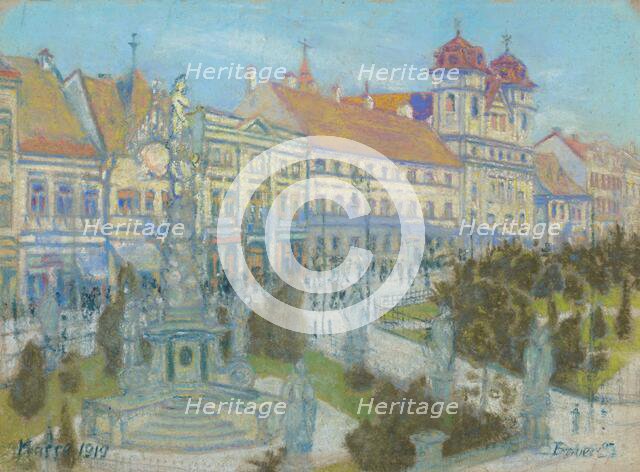 On the main street in Kosice, 1919. Creator: Konstantin Bauer.