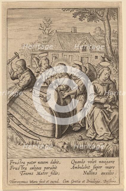 Frustra pater nauem dabit. Creator: Hieronymous Wierix.